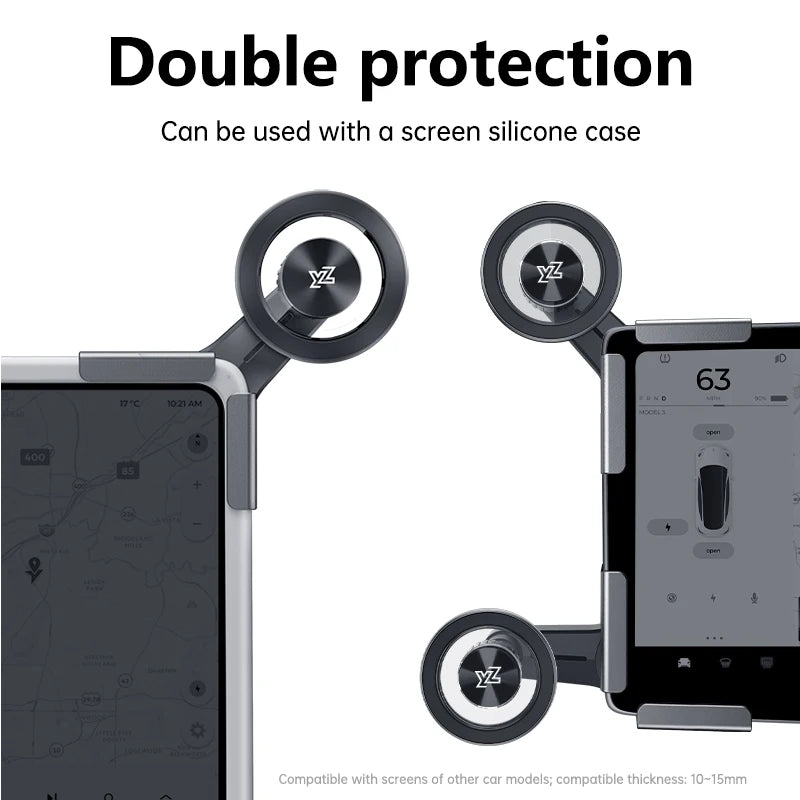 YZ For Tesla Car Phone Holder Model Y YL 3 Highland Juniper N52 Magnetic Screen Mount Universal Phone Stand for All iPhone 16 15