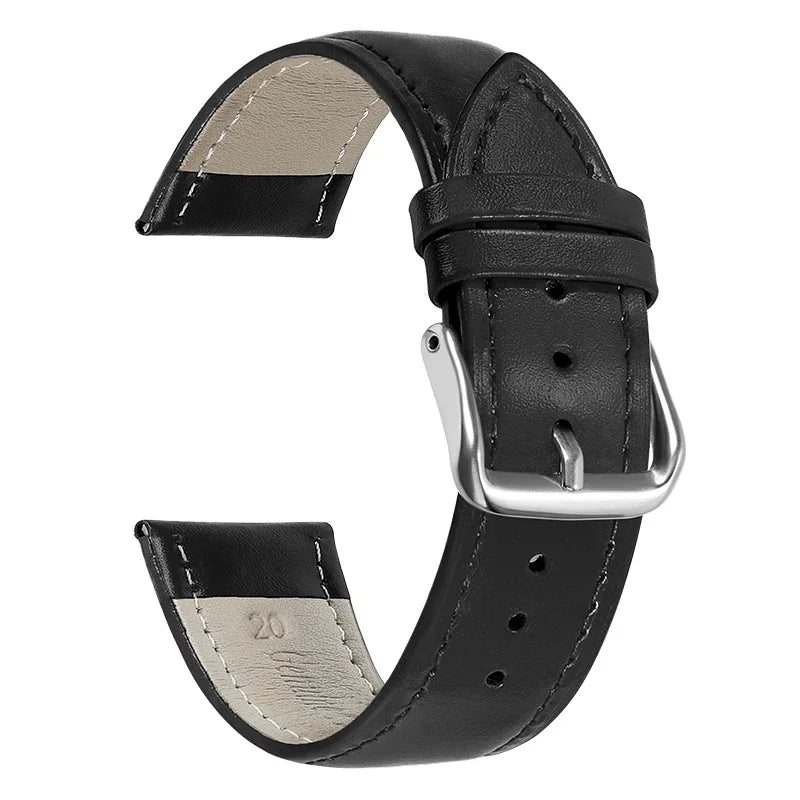 Leather Strap 12mm 13mm 14mm 15mm 16mm 17mm 18mm 19mm 20mm 21mm 22mm 23mm 24mm Soft Watchband for Men Women Universal Bracelet