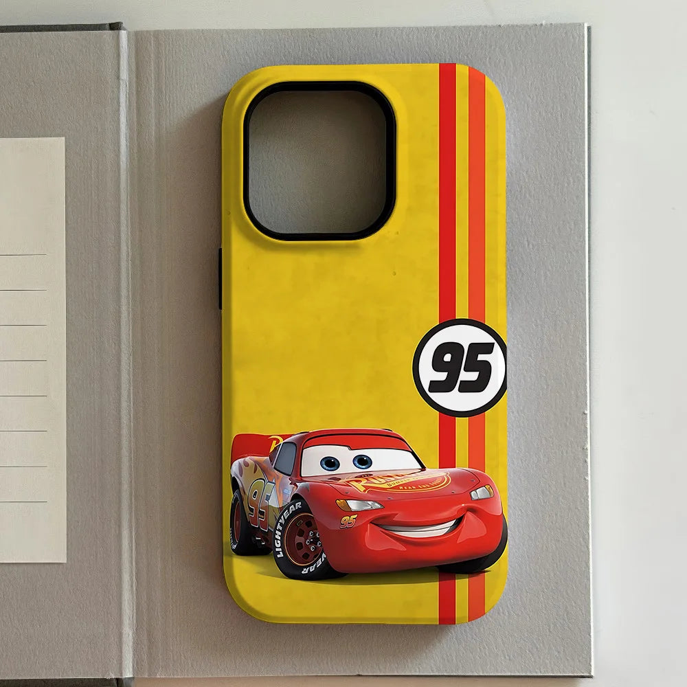 Cars Lightning McQueen 95 Phone Case for Samsung Galaxy S20 S23 S24 S25 FE Plus Ultra 4G 5G Luxury Double-layer Back Cover