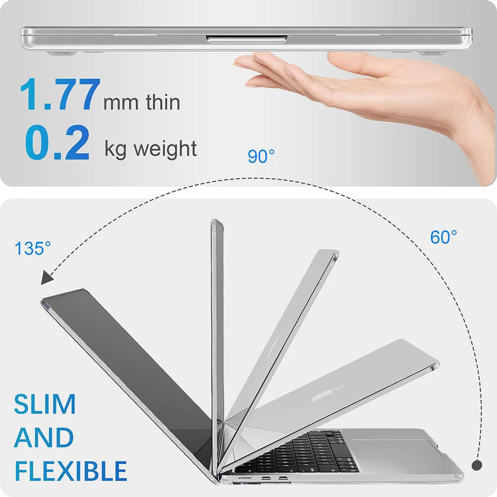 Laptop Case For MacBook Pro 14 M5 M4 M3 M2 M1 Case MacBook Pro14.2 M5 A3427 A3426 A3112 A3401 A3185 A2992 A2918 A2779 Case Cover
