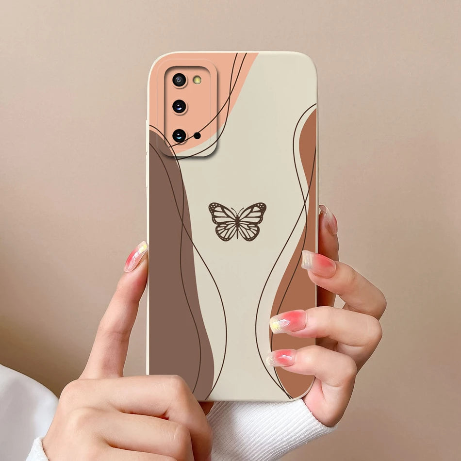 For Samsung S20 FE Plus Ultra Phone Case Funny Camera Protection New Liquid Silicone Cover For Galaxy S20FE S 20 S20Plus Funda