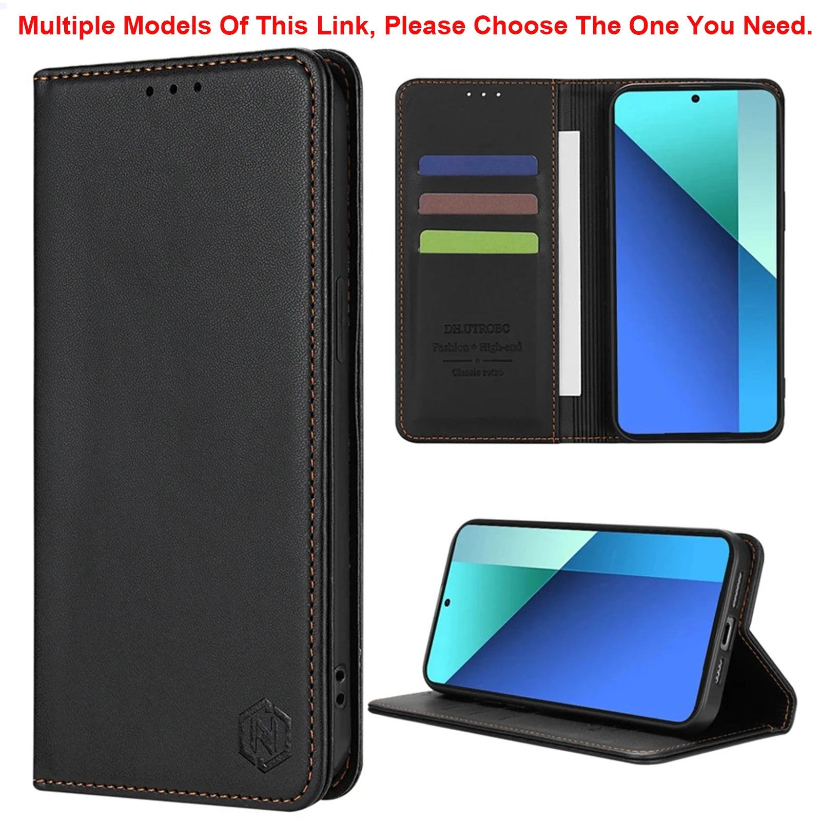 Wallet Skin Magnetic Slot Flip Leather Phone Case For Samsung Galaxy S25 Ultra S24 FE S23 S22 S21 S20 S10 Plus A16 A35 A55