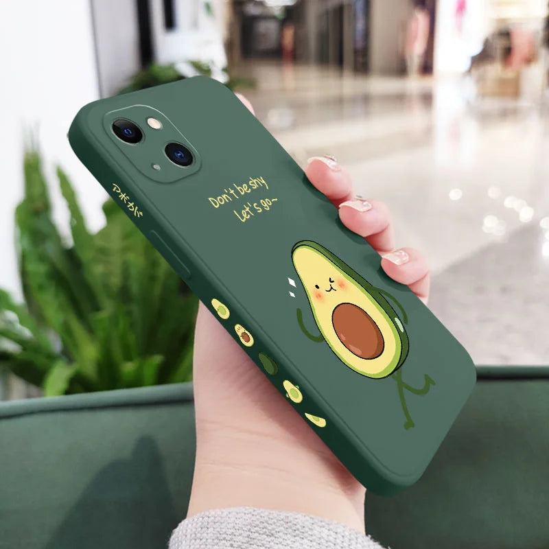 Avocado Family Phone Case For iPhone 17 Air 16 16E 15 14 13 12 11 Pro Max Mini X XR XS MAX 7 Plus 6 6S Plus Cover