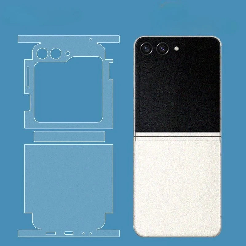 Decal Skin Sticker for Samsung Galaxy Z Flip6 5 4 7 Back Screen Protector with Hinge Film Cover Flip5 3M Wrap Colorful Sticker