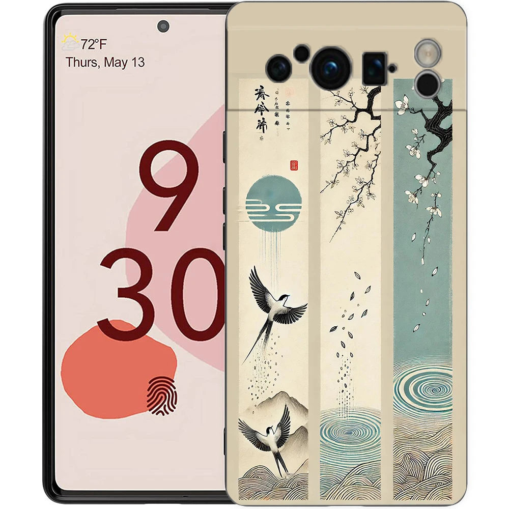 For Google Pixel 10 Pro Phone Case Pixel 9 Pro XL TPU Case Pixel 8 Pro 9A 8A 7A 7 6A 6 Pro Cover Japan Osaka Kanagawa Label