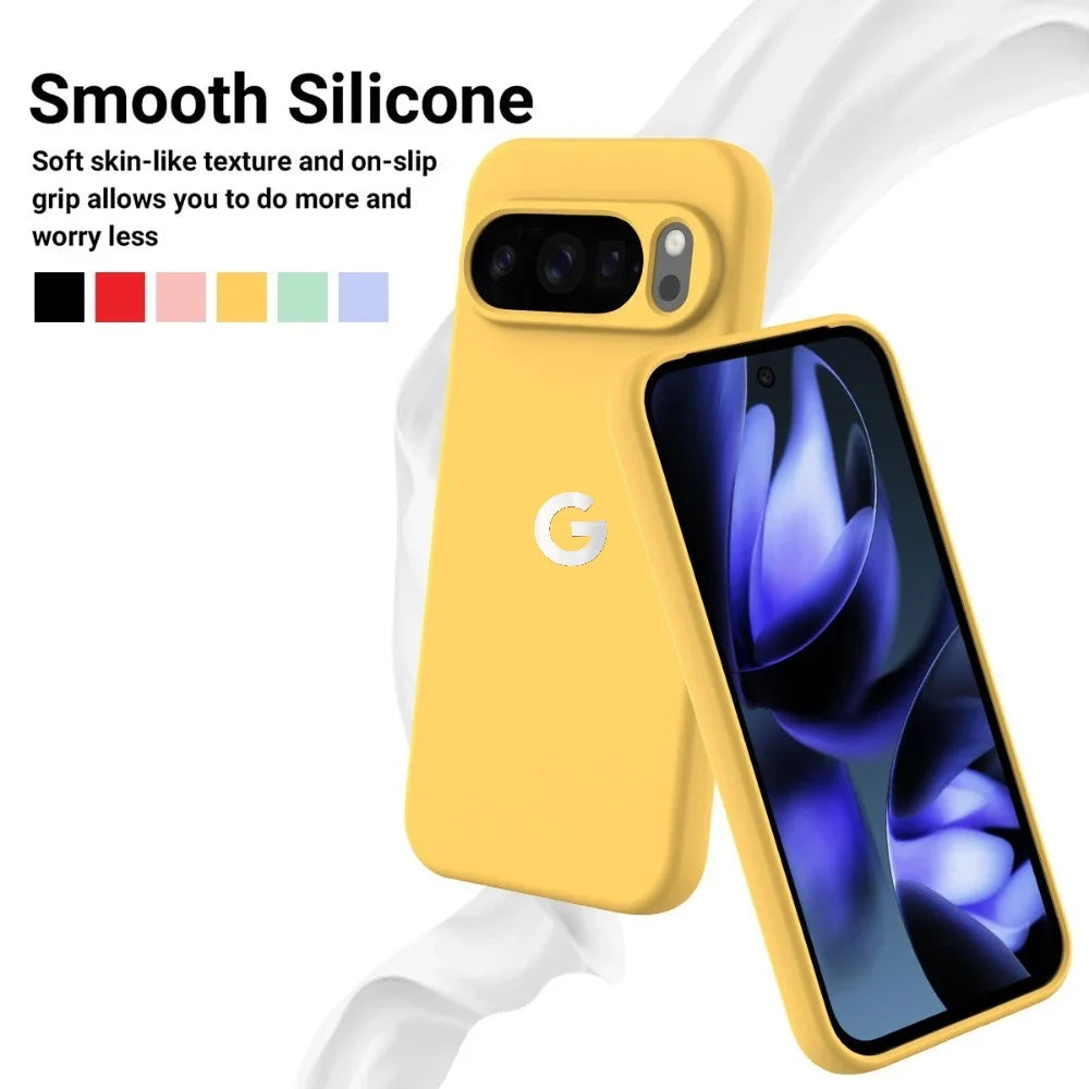 Fashion Liquid Silicone Case For Google Pixel 11 10 9 8 Pro XL 10a 9a 8a Shockproof Soft TPU Protection Cover With Lanyard Strap