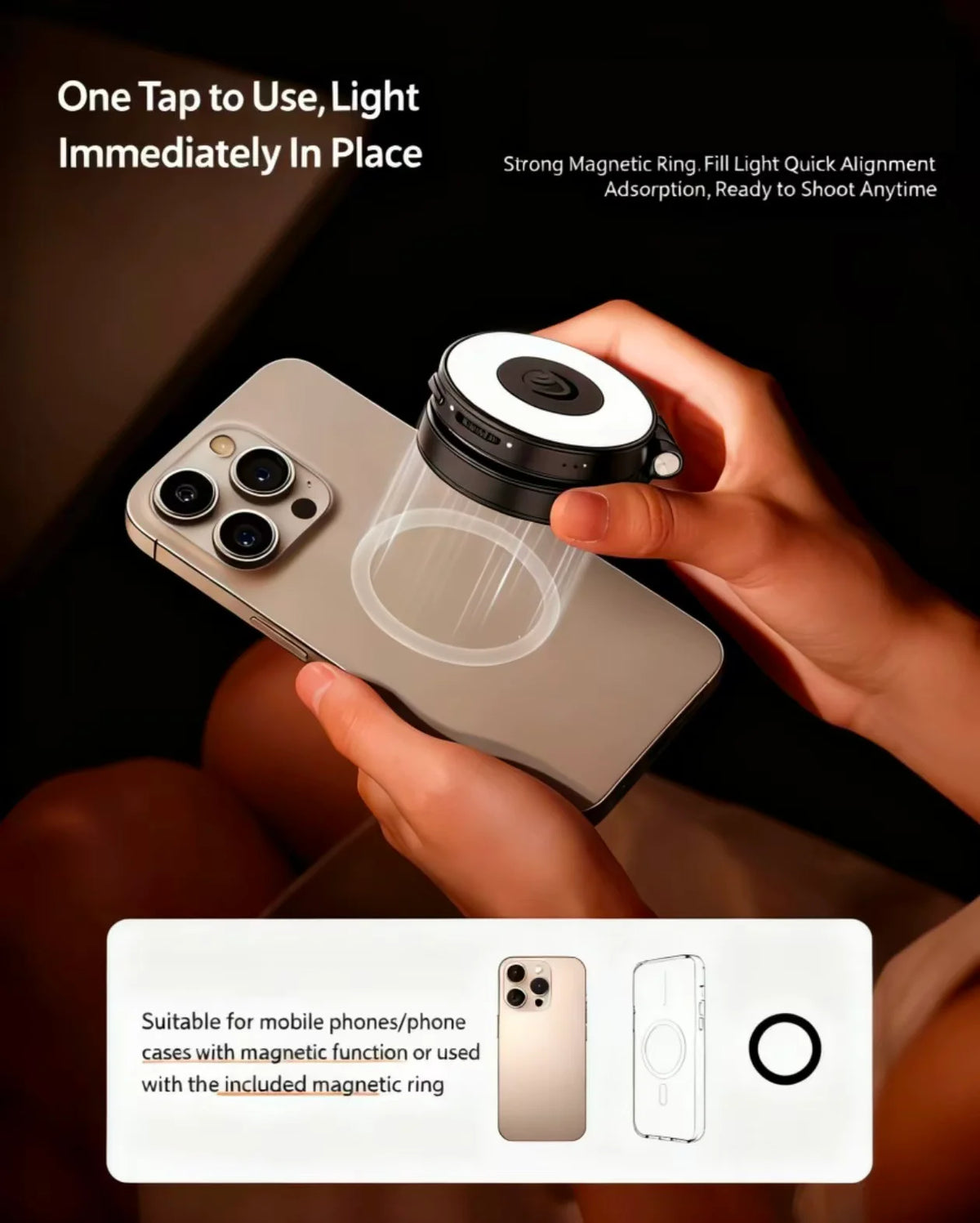 Original Ulanzi LM23 Light 3-Level Brightness Magnetic Soft LED Light Portable Pocket Vlogging Live Streaming Content Creation