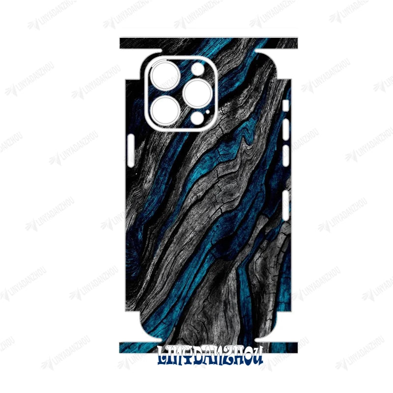 Colorful Decal Skin for iPhone 17 16 15 14 13 12 11 Pro XS Max XR Soft Back Screen Protector 3M Wrap with Side Skin Sticker