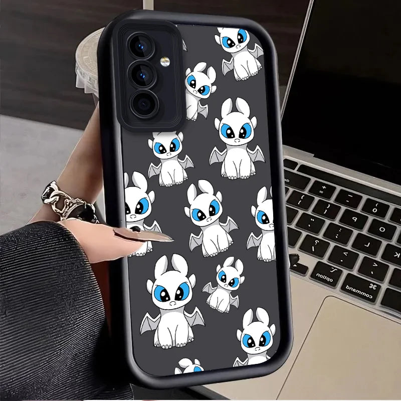 T-Toothless Case for Samsung Galaxy S25 Ultra Plus S24 S23 S22 S21 S20 FE A73 A72 A71 A56 A55 A54 5G A52 A52S A51 4G Soft Cover