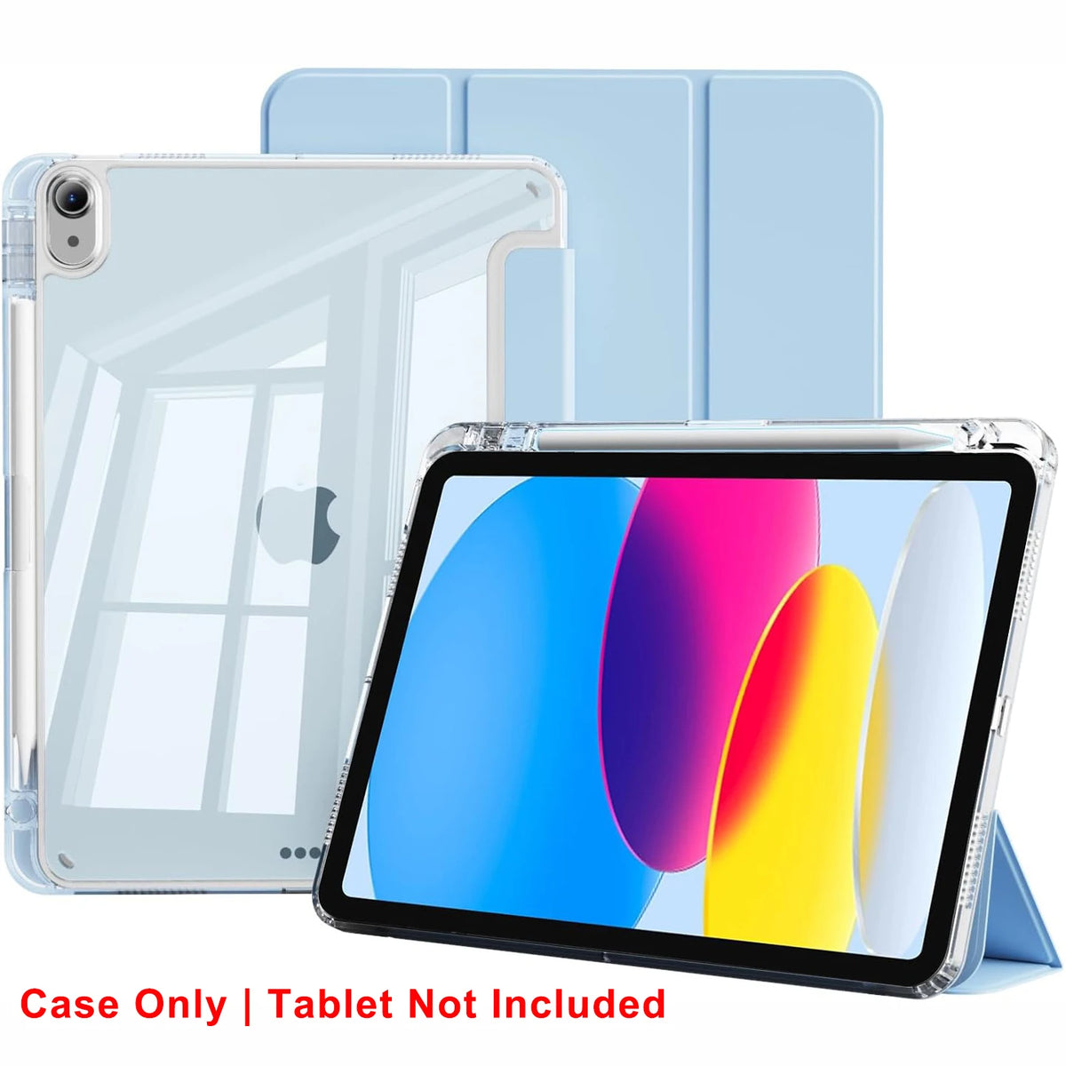 Clear Crystal Tablet Case With Pen Slot For iPad 10th 11th Gen 2025 7/8/9 10.2'' Air 4 5 6 7 11 Air 2 9.7 Pro 11 Mini 6 7