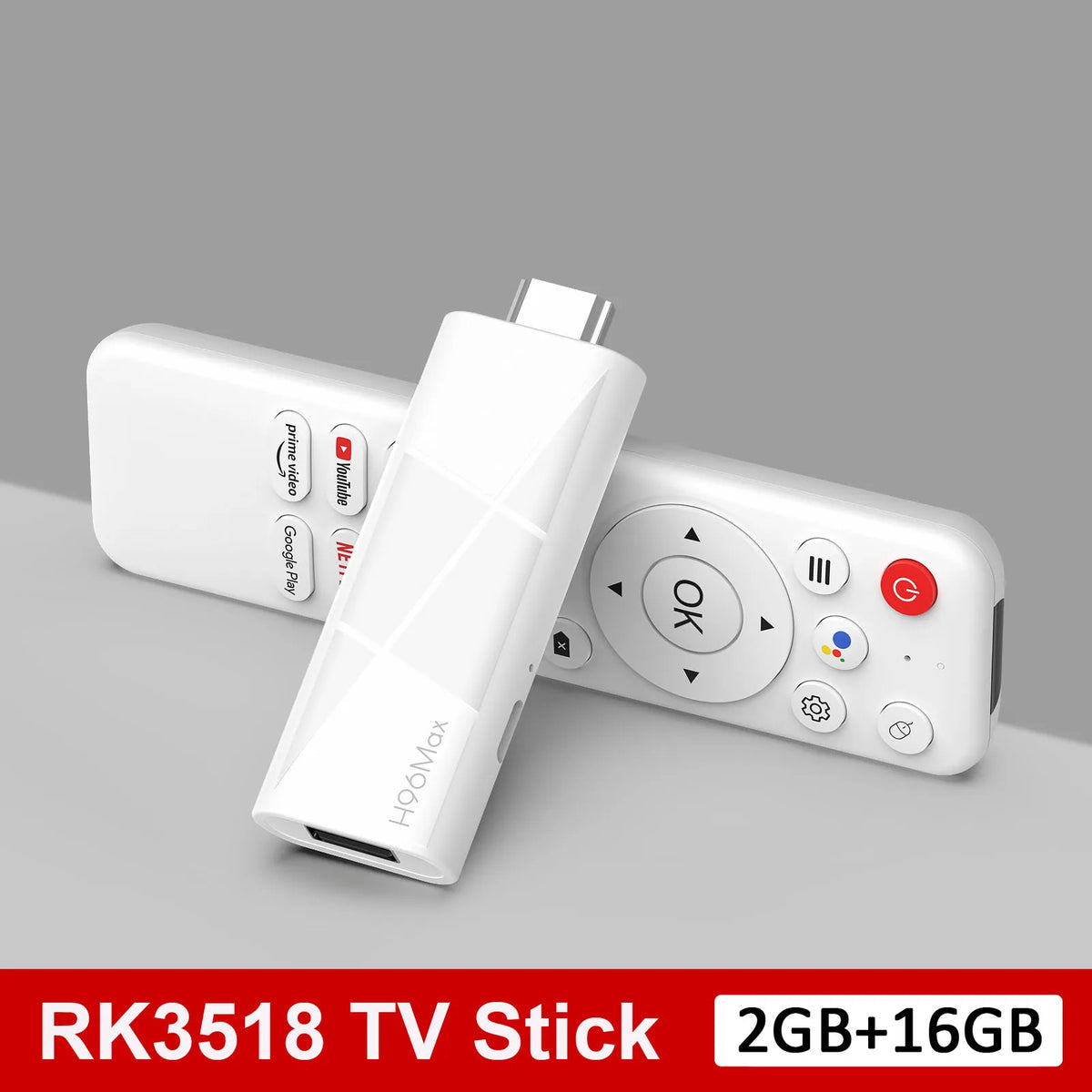 2026 H96 MAX RK3518 Android14 Media Box Smart Mini TV Stick 4K TV Box Wifi6 BT5.4 HD Quad-Core Google Voice TV Stick 2GB 16GB