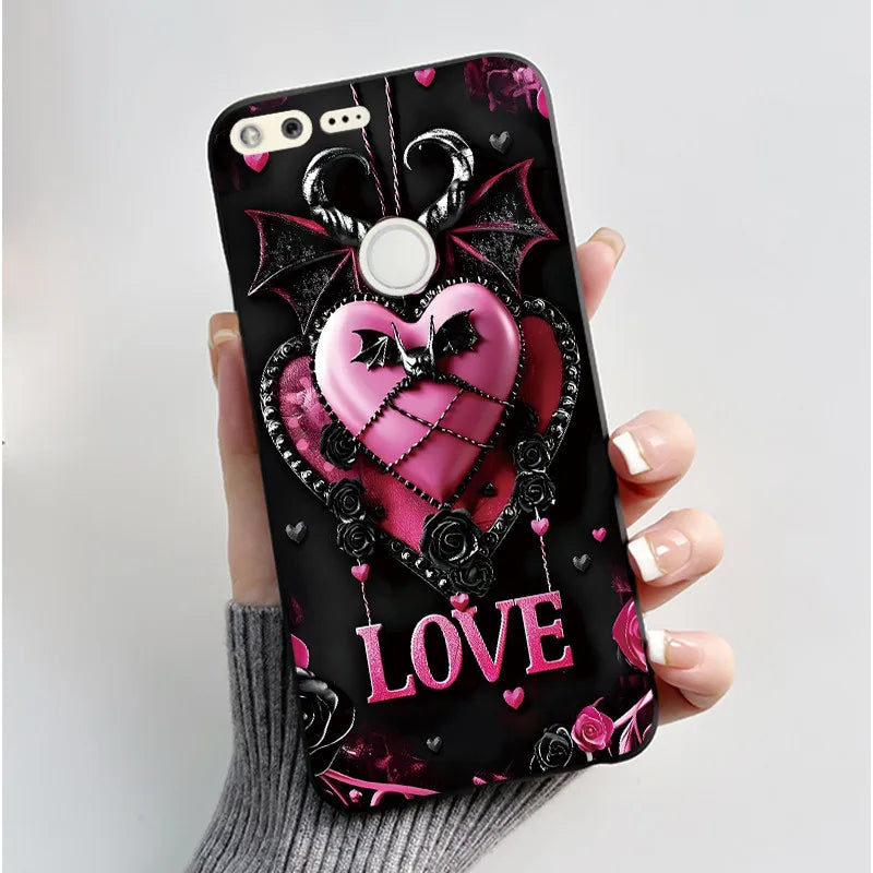 For Google Pixel 1 Soft Silicone Black Case For Google Pixel 1XL Elegant Style New Design Pattern Snow Mountain Casing