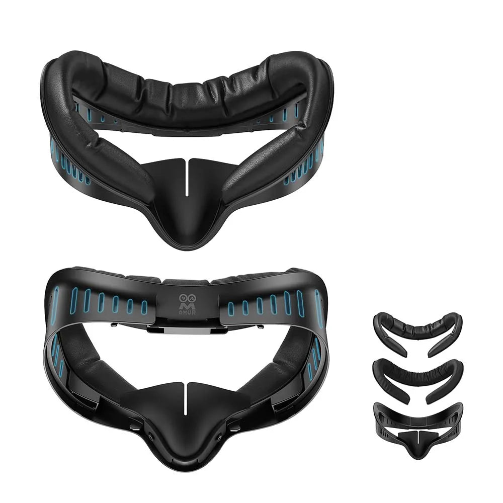 AMVR Comfortable Facial Interface for Quest 3S Face Cover Breathable Replacement Ice Silk Pad VR Glasses Accessories