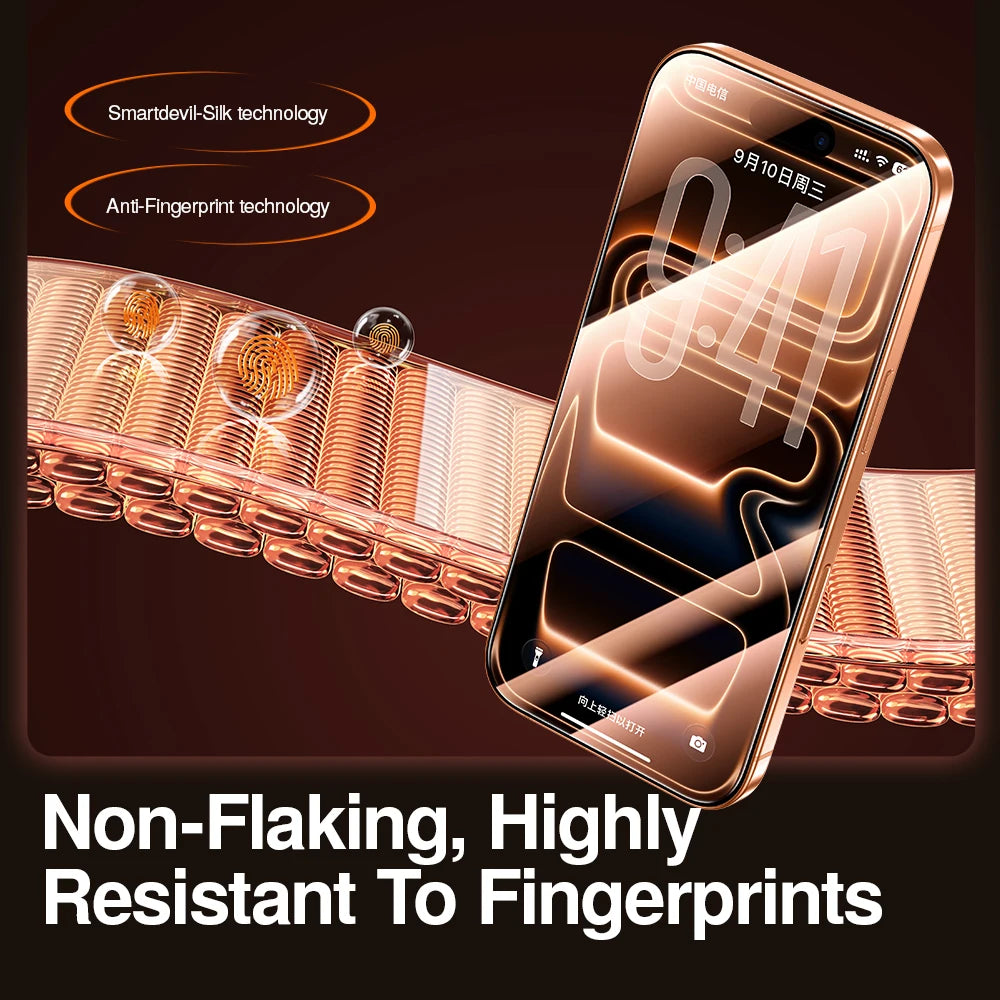 SmartDevil HD Tempered Glass Film for iPhone 17 ProMax Privacy Screen Protector for iPhone 17Air 17Pro 16Pro 16 Anti-fingerprint