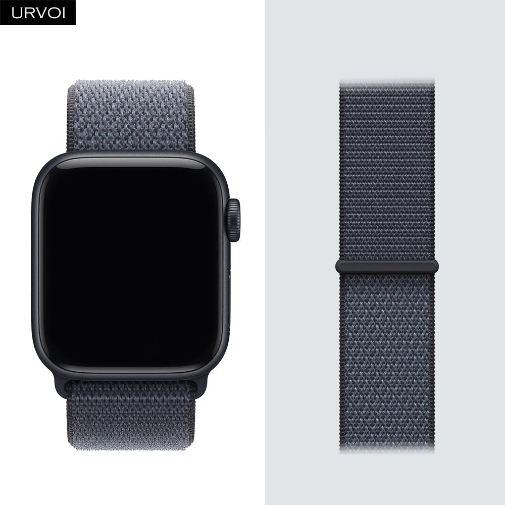 URVOI Sport Loop for Apple Watch Ultra 4 3 2 Series 12 11 10 9 SE3 Nylon Strap for iWatch Sport Band Hook&Loop Fastener 46 49mm