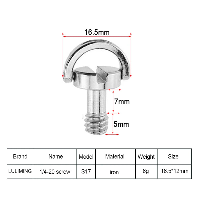 5PCS/lot Camera 1/4 3/8 Inch Screw Tripod Ballhead Quick Release Plate 1/4-20 Screw Photography Camera Mount Adapter Accessories