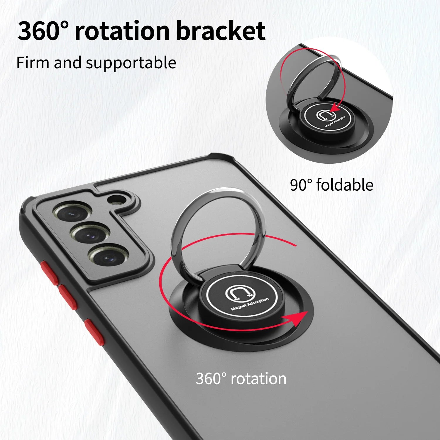 Shockproof Magnetic Cover Funda For Samsung Galaxy S25 S24 S23 S22 S21 S20 FE S10 S9 S8 Note10 20 Ultra Ring Holder Case Stand