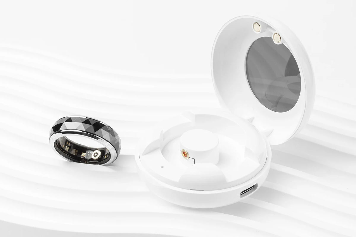 2024 COLMI R11 Smart Ring, Fidget Spinner Anxiety Relieve Ring with Charging Case for Men, Health Sleep Monitor, 5ATM Waterproof