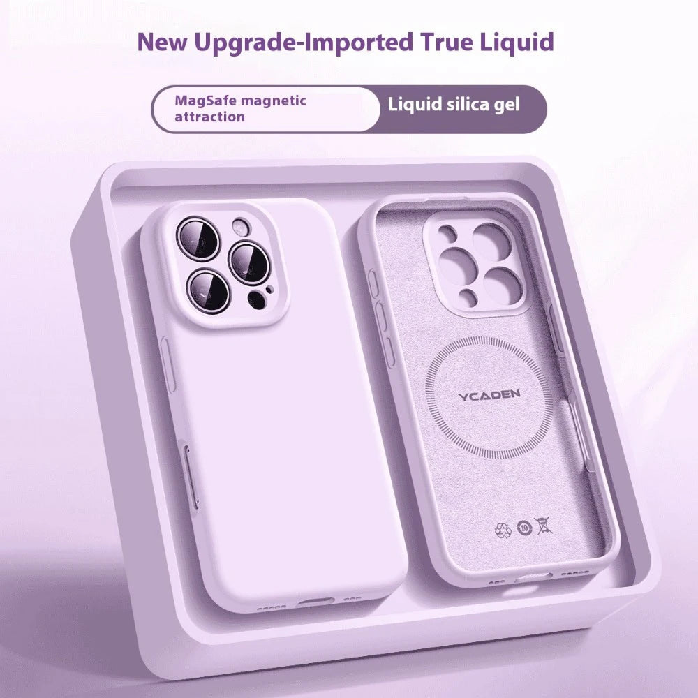 Candy Color Phone Case For iPhone 17 16 15 14 13 12 Pro Max Air For Magsafe Magnetic Wireless Charge Soft Liquid Silicone Cover
