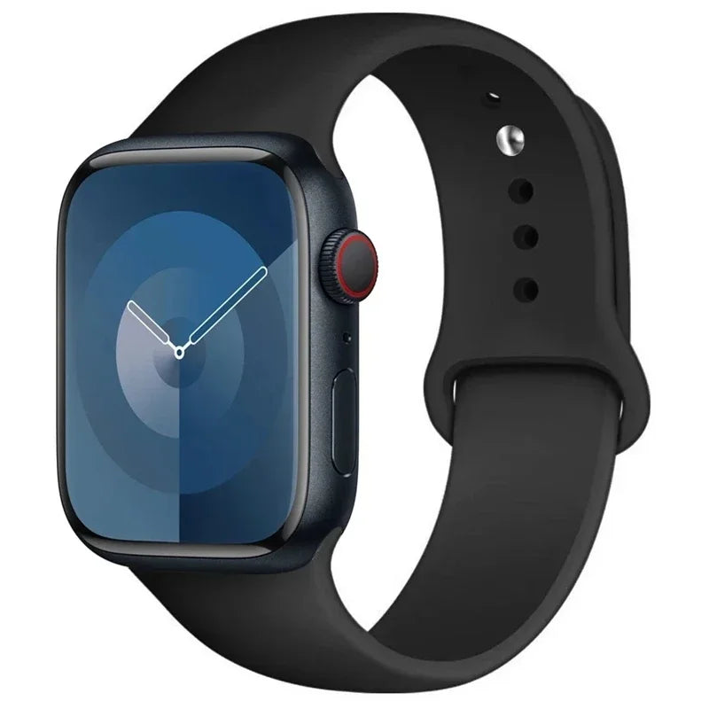 Silicone Sport Strap For Apple Watch Series11 10 9 8 7 6 5 SE Ultra3 Bracelet For Apple Watch 44mm 45mm 49mm 46mm 38/40/41/42 mm