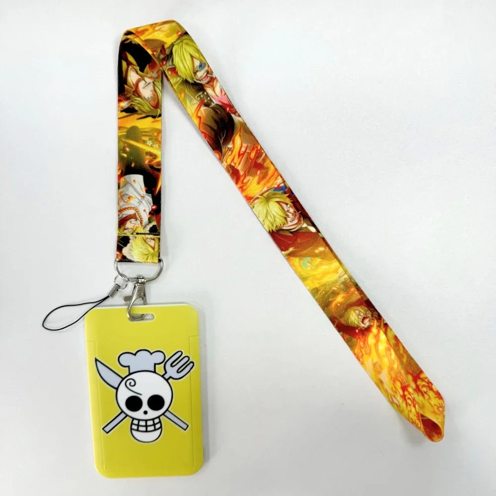 Lanyards Keychain Animated Cartoon Badge Holder ID Credit Card Pass Hang Rope Lanyard For Keys Anime Accessories Gifts