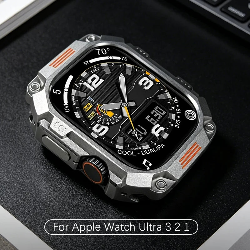 Metal Armor Case For Apple Watch Ultra 3 11 10 9 8 7 6 Se 5 Titanium Shockproof Protective Cover For iWatch 44mm 45mm 46mm 49mm