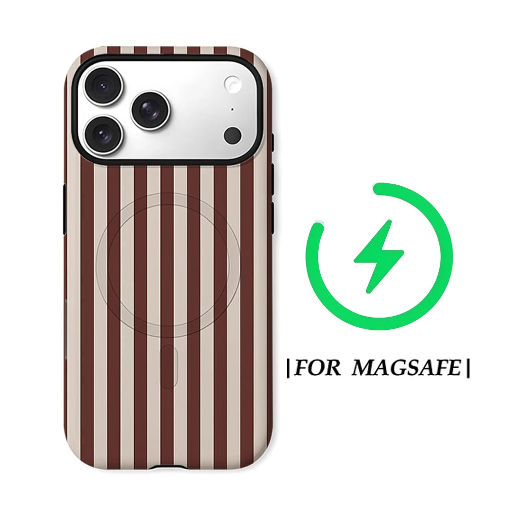 CaseLumi Matte Bumper for Magsafe Case for IPhone 17 16 15 14 Plus 13 Pro Max Shockproof Hard PC Burgundy Hearts Cover