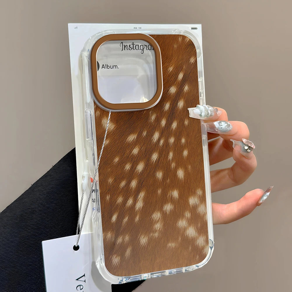 luxury Ins Brown Red Polka Dots Phone Case For iPhone 17 16 16e 15 14 13 12 11 Mini Pro Max X XR XSMax 7 8 Air Plus Back Cover