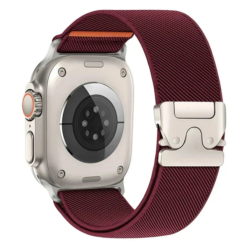 Elastic Nylon Strap for Apple Watch band Ultra 2 49mm 46-42-45mm 41-44mm parachute buckle Bracelet IWatch Series 10 9 8 7 6 SE