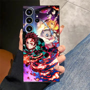 Case for Samsung Galaxy S25 Edge S23 Ultra S24 Plus S21 FE S20 Black Soft Phone Cover Anime D-Demon S-Slayer