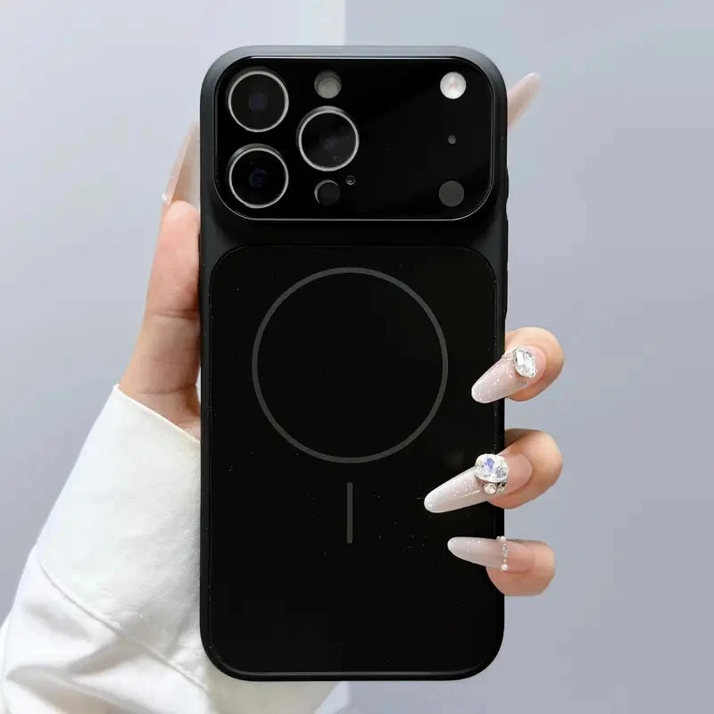 Original Nano Frosted Glass For Magsafe Wireless Charging Phone Case For iPhone 17 16 15 14 13 12 11 Pro Max Air Magnetic Cover