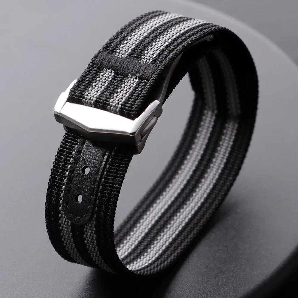 20mm Canvas Nylon Watch Strap For Omega for Swatch For Seiko Men Women Sport Washable Folding Buckle Watchband Watch Accessories