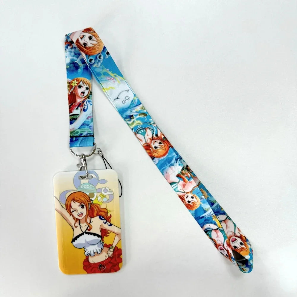 Lanyards Keychain Animated Cartoon Badge Holder ID Credit Card Pass Hang Rope Lanyard For Keys Anime Accessories Gifts