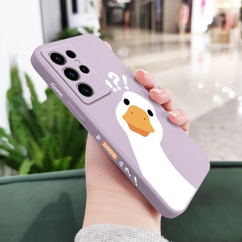 Doubt Goose Phone Case For Samsung Galaxy S25FE S24 S23 S22 S21 S20 Ultra Plus FE S10 S9 S10E Note 20 ultra 10 9 Plus Cover