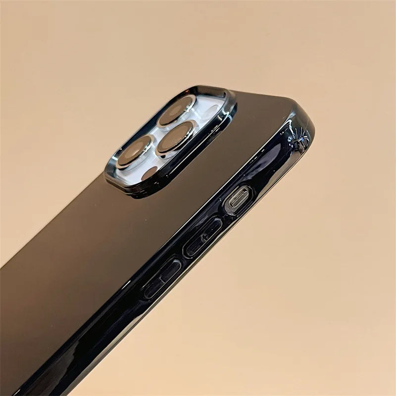 Soft Silicone Glossy Shockproof Phone Case For iPhone 17 Air 16 15 14 13 12 11 Pro Max XR XS X 7 8 Plus Plain Bumper Back Cover