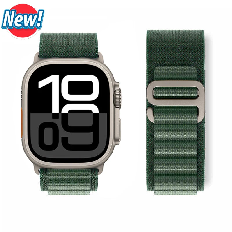 Alpine Loop Band for Apple Watch Strap Ultra 3 4 49mm 46mm 45mm 44mm 42mm 41mm 40mm Correas Bracelet iWatch Series 12 11 10 SE 9
