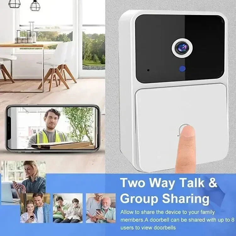 WiFi Tuya App Video Doorbell Wireless Home Intercom System Night Vision Door Viewer Camera Smart Home Security for Door Access