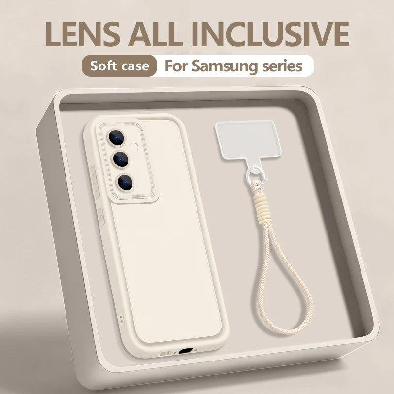 Soft TPU Lanyard Phone Case For Samsung Galaxy A57 A37 A56 A26 A16 A17 A36 A55 A54 5G S25 S24 FE S26 S23 S22 Ultra S25Edge Cover
