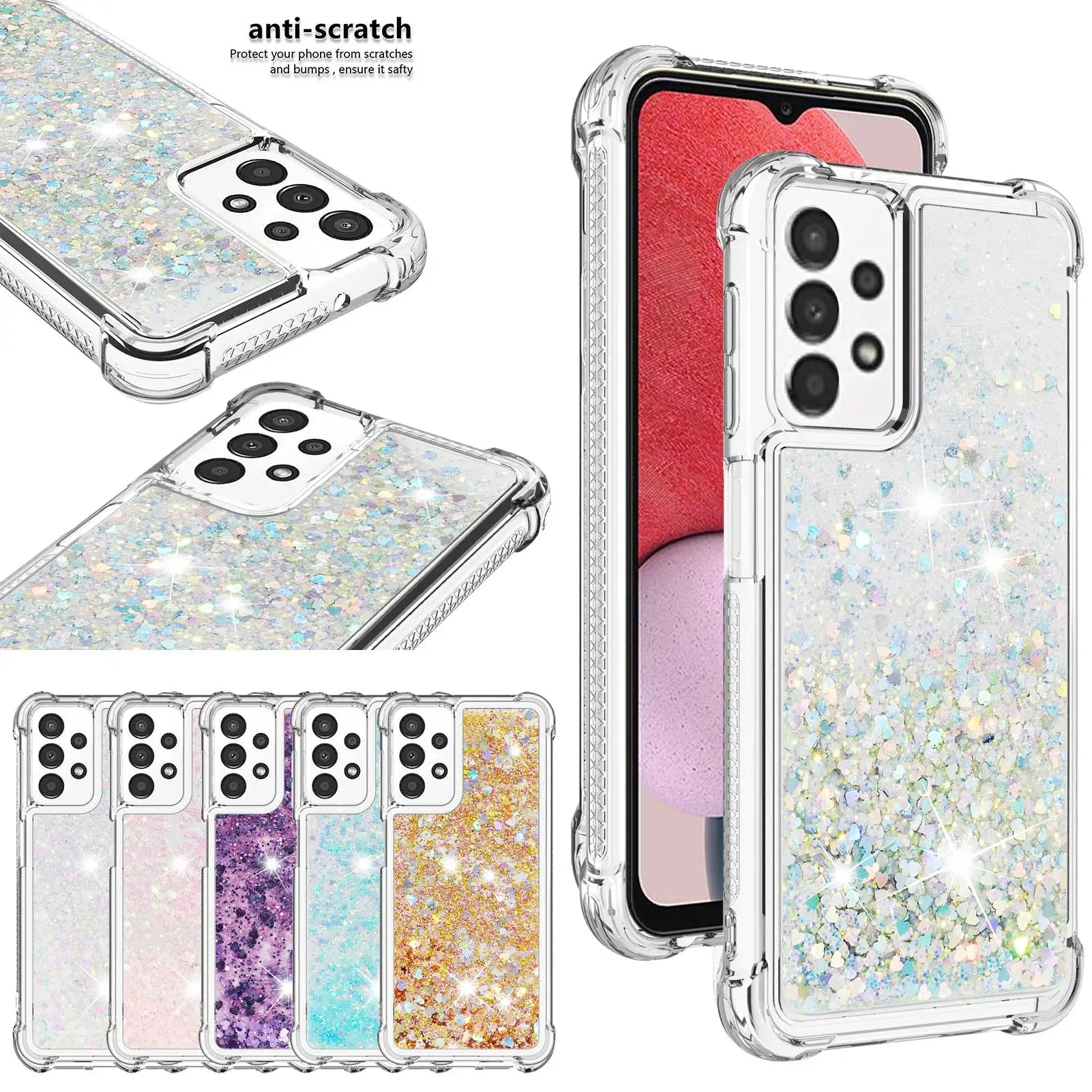Glitter Liquid Quicksand Case For Samsung S24 Soft Cover For Galaxy S23 S22 Ultra S21 S10 S9 PLUS S20 S23 S21 FE Transparent