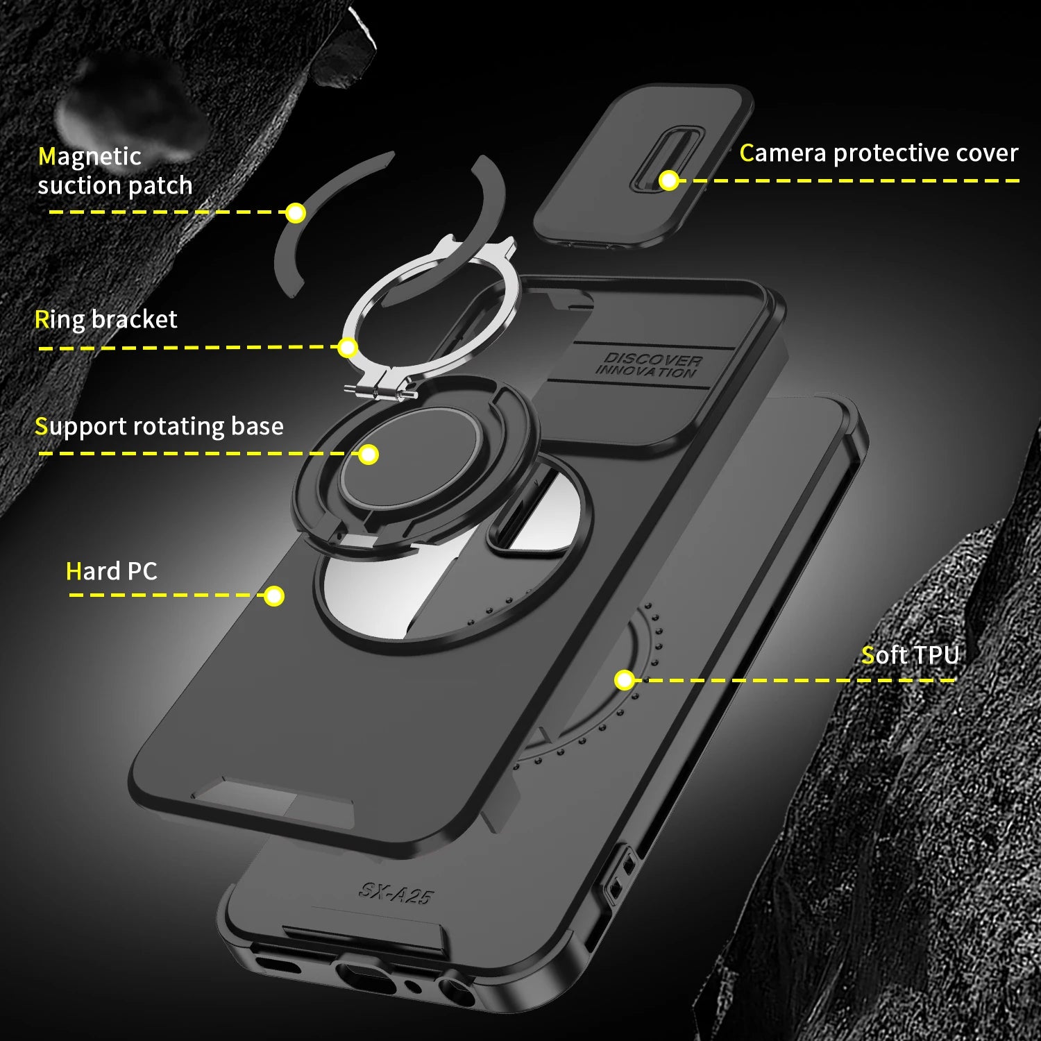 Ring Case for Samsung Galaxy A57 5G A37 A17 A56 A36 A16 A55 A35 A15 S26 Ultra S24 Plus S23 S25 FE S22 S21 Armor Shockproof