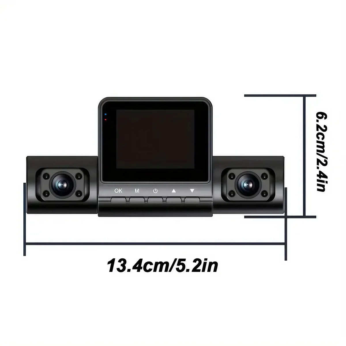 4 Lens Dash Cam 1080P Full HD 360 All Around View Car DVR 3 16 Inch IPS Screen Dashboard Camera Super Night Vision G Sensor Loop Recording Support Laptop Connection Professional Vehicle Driving Recorder Complete Interior Exte
