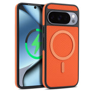 Luxury Carbon Fiber Magnetic Leather Phone Case For Google Pixel 10 Pro Xl 9A 9 Wireless Charging Shockproof Slim Cover