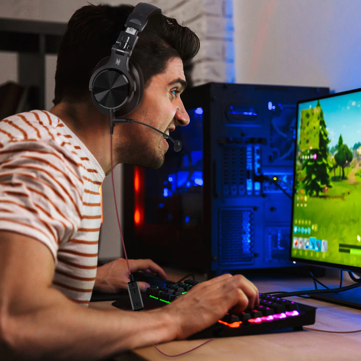 Oneodio A71M Gaming Headset Studio DJ Headphones Stereo Over Ear Wired Headphone With Boom Microphone For PC PS4 Xbox One Gamer