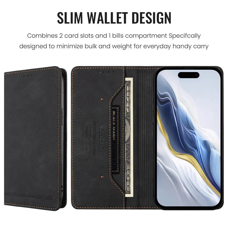 Leather Retro Anti-theft Wallet Flip Case For Motorola MOTO G Stylus Power Play 2025 2024 2023 2022 5G 4G Magnetic Phone Cover