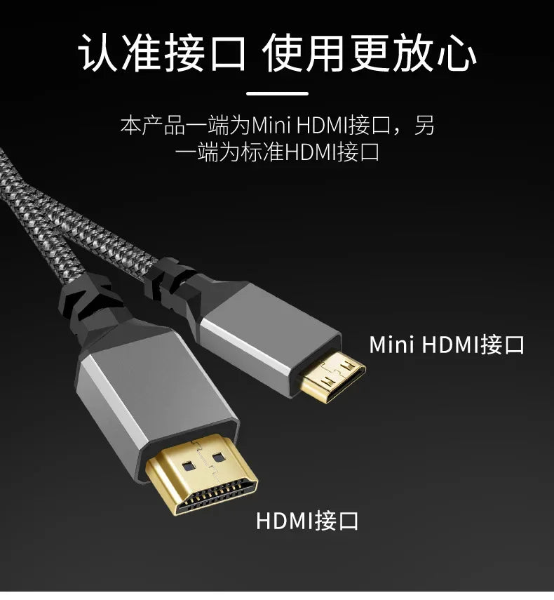 10M 0.3M 4K 60HZ Mini HD To HDMI-compatible Cable 3D High Speed HDMI Adapter Cable for Camera Monitor Projector TV Box Computer