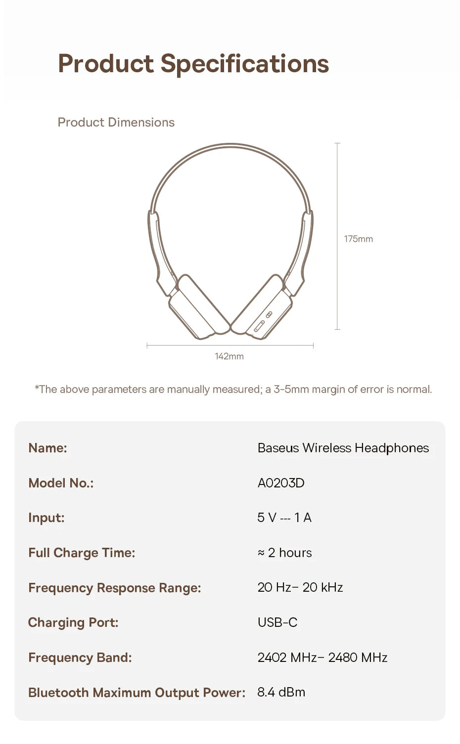 Baseus BH1 Air Wireless Headphones Bluetooth 6.0 ENC Noise Cancellation Lightweight 90g Over Ear Headset 80H Earphone