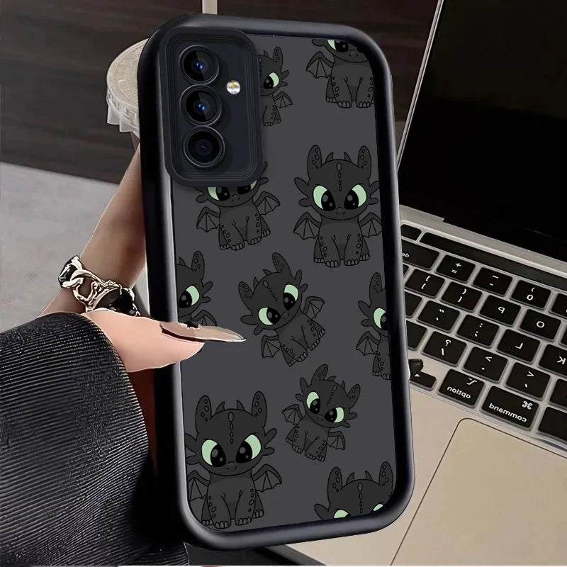 T-Toothless Case for Samsung Galaxy S25 Ultra Plus S24 S23 S22 S21 S20 FE A73 A72 A71 A56 A55 A54 5G A52 A52S A51 4G Soft Cover