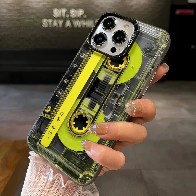 Unique cassette tape Creative Phone Case For iPhone 17 16e 16 15 14 13 12 11 mini Pro Max X XR XSMAX 8 Air Plus Anti Fall Matte