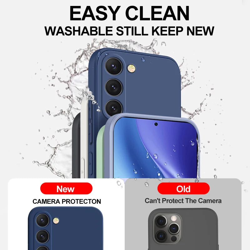 Plus Case Liquid Silicone Phone Case For Samsung Galaxy S23 S 23 S22 S26 Ultra S24 FE S25 + Plus Soft Cover