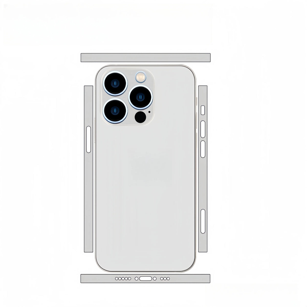 Pain Color Phone Stickers Film For iPhone 16 15 13 14 Pro Max 3M Back Skins Sticker For IPhone13 Mini Cover Body Film